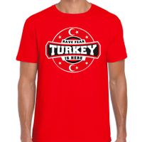 Have fear Turkey is here / Turkije supporter t-shirt rood voor heren