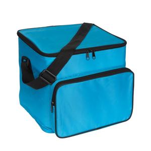 Grote koeltas van 21 liter inhoud - 28 x 25 x 30 cm - lichtblauw