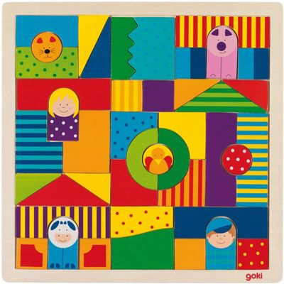 Boerderijpuzzel hout, 43 stukjes