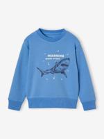 Jongenssweater Basics met grafische motieven blauw