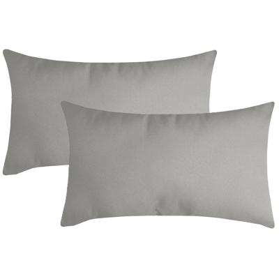 Stof Textile sierkussen Nelson - 2x - lichtgrijs - 30 x 50 cm - bank kussens - polyester