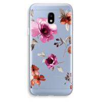Geschilderde bloemen: Samsung Galaxy J3 (2017) Transparant Hoesje