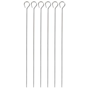 BBQ spiezen - 6x stuks - RVS - 36 cm - vleespennen voor vlees - barbecue accessoires   -