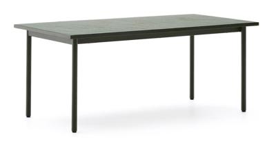 Kave Home Outdoor Eettafel 'Maurina' Cement en staal, 223 x 101cm, kleur Groen