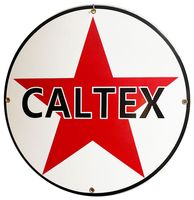 Caltex Logo Rond Emaille Bord 30 cm - thumbnail