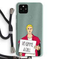 Gimme a call: Pixel 5a 5G Transparant Hoesje met koord
