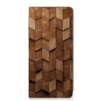 Book Wallet Case voor Samsung Galaxy A21s Wooden Cubes