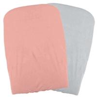 DOMIVA Lot 2 Aankleedkussenhoezen - Peach / Pearl