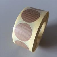 Etiket 35 mm rond kraft bruin 1000 rol
