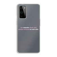 uw waarde daalt niet: OnePlus 9 Pro Transparant Hoesje