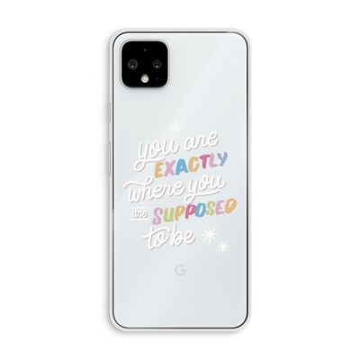 Right Place: Pixel 4 XL Transparant Hoesje