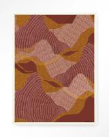 Urban Cotton Wandkleed 'La Ondas' 110 x 145cm in Floating Frame - off white