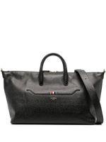 Thom Browne sac fourre-tout en cuir à bandes RWB - Noir - thumbnail