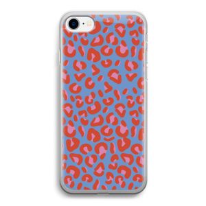 Leopard blue: iPhone SE 2020 Transparant Hoesje