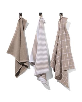HEMA Thee- en keukendoeken bruin - 4 stuks (naturel)