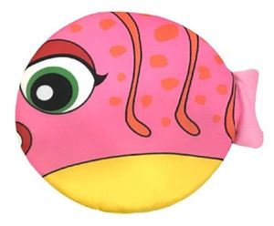 Splash frisbee Animal 20 cm foam roze geel