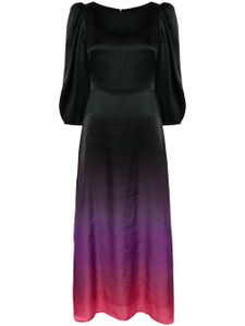 Olivia Rubin robe longue en satin à effet dégradé - Noir