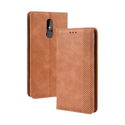 Magnetische Buckle retro Crazy Horse textuur horizontale Flip lederen case voor Nokia 3 2 met houder & kaartsleuven & fotolijstjes (bruin)