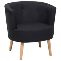 Beliani ODENZEN - Fauteuil-Zwart-Polyester - thumbnail