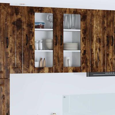 Keukenkast aan de muur met plank Gerookt eiken 80 x 31 x 80 cm Keukenkast aan de muur met plank Gerookt eiken 80 x 31 x 80 cm