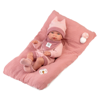 Babypop Nica met roze kussen - 40 cm
