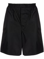 Prada bermuda Re-Nylon à taille élastiquée - Noir