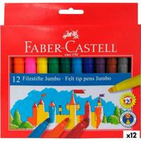 Set Viltstiften Faber-Castell Jumbo Doosje Multicolour (12 Stuks)
