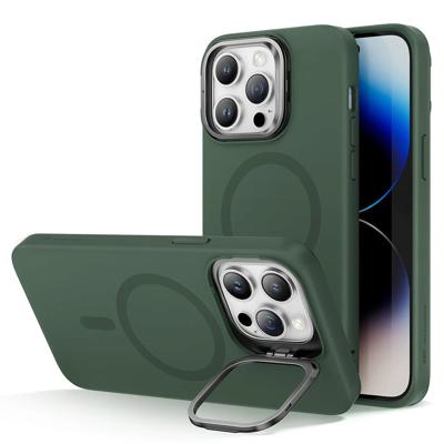 iPhone 14 Pro Max Cloud Soft Case with Stash Stand (HaloLock) - Green