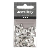 Creativ Company Hartvormige hanger verzilverd, 10st.