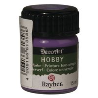 Paarse acrylverf/allesverf potje 15 ml hobby/knutselmateriaal   -