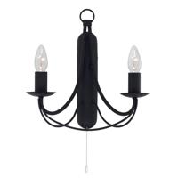 Searchlight Zwarte wandlampMaypole - 6342-2BK