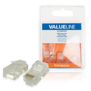 Valueline 5x RJ45 CAT6 UTP kabel-connector Transparant