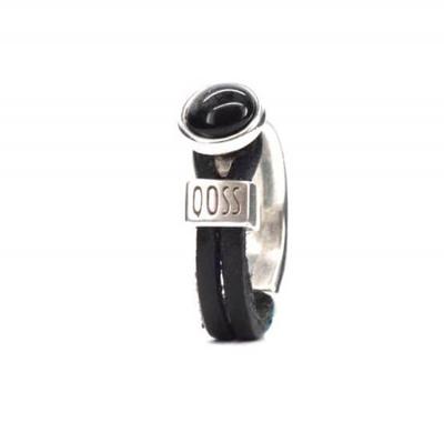 Qoss Zwarte Ring Gwen Zwarte Bol - Maat XL