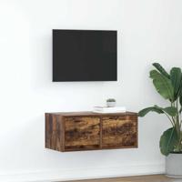 TV-meubel 60x31x25,5 cm bewerkt hout gerookt eikenkleurig