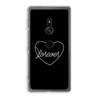 Forever heart black: Sony Xperia XZ2 Transparant Hoesje