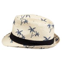 Boland Verkleed hoedje voor Tropical Hawaii party - palmbomen print - volwassenen - Carnaval   -