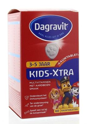 Dagravit Multi kids aardbei 3-5 jaar (60 Kauwtab)