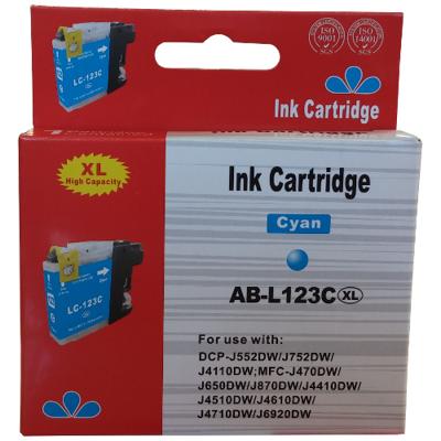 Huismerk Brother LC-123C cartridge cyaan