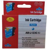 Huismerk Brother LC-123C cartridge cyaan