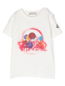 Moncler Enfant t-shirt à imprimé graphique en coton mélangé - Blanc