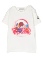 Moncler Enfant t-shirt à imprimé graphique en coton mélangé - Blanc - thumbnail