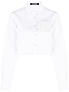 Raf Simons t-shirt crop à patch logo - Blanc