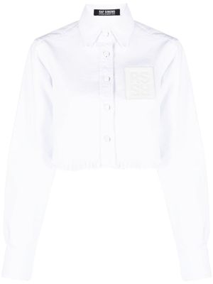 Raf Simons t-shirt crop à patch logo - Blanc