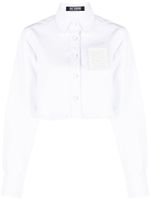 Raf Simons t-shirt crop à patch logo - Blanc