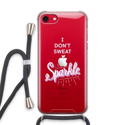 Sparkle quote: iPhone SE 2020 Transparant Hoesje met koord