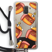 Hamburger: Samsung Galaxy A8 (2018) Transparant Hoesje met koord