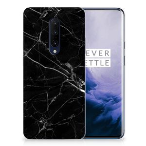 OnePlus 7 Pro TPU Siliconen Hoesje Marmer Zwart - Origineel Cadeau Vader