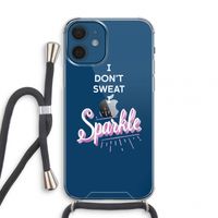 Sparkle quote: iPhone 12 mini Transparant Hoesje met koord