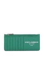 Dolce & Gabbana logo-print leather wallet - Vert - thumbnail