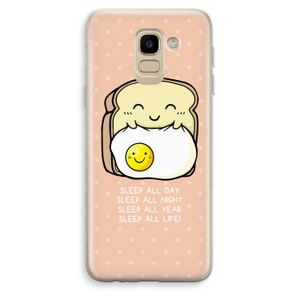 Sleep All Day: Samsung Galaxy J6 (2018) Transparant Hoesje